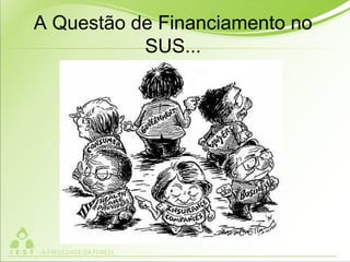 A Questão de Financiamento no
SUS...
 