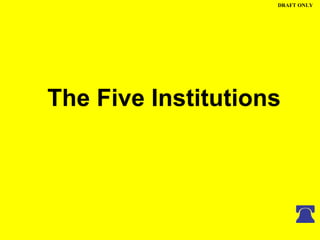 The Five Institutions 