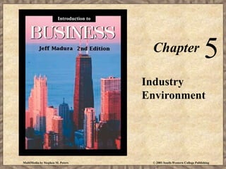 MultiMedia by Stephen M. Peters © 2001 South-Western College Publishing
Chapter 5
Industry
Environment
Introduction to
 