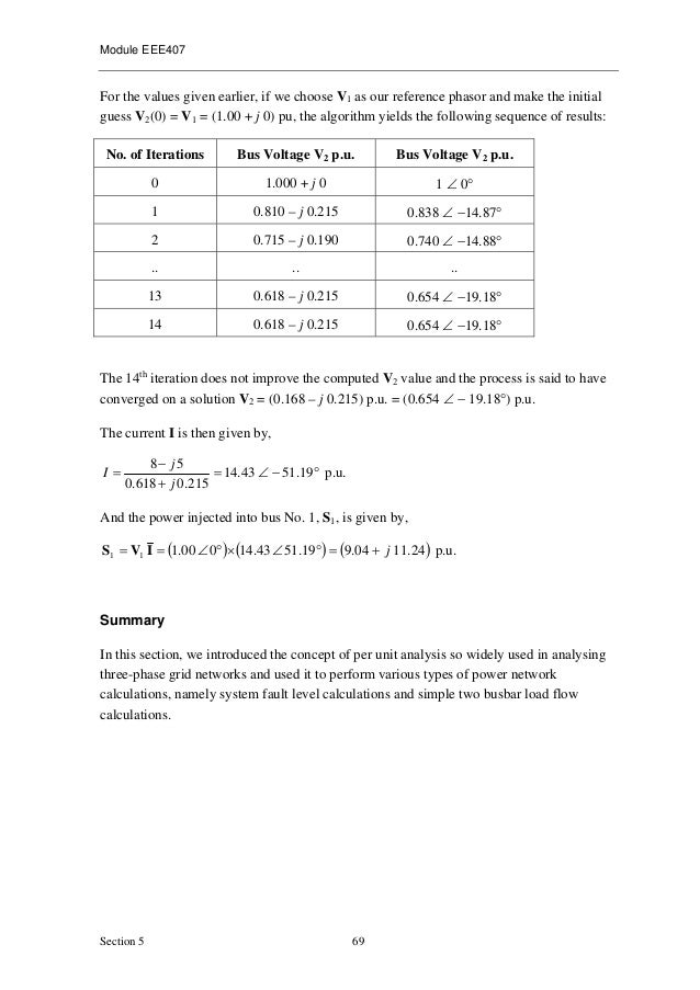 Power system calculations