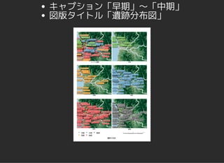 キャプション「早期」〜「中期」
図版タイトル「遺跡分布図」
 