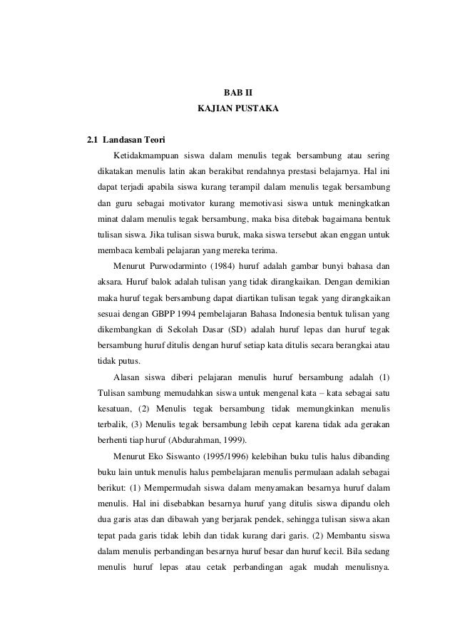 Contoh Penulisan Huruf Tegak Bersambung Yang Benar