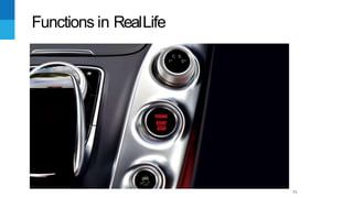 Functions in RealLife
73
 