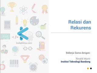 Matematika Diskrit - 05 rekursi dan relasi rekurens - 01 | PDF