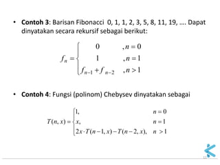 Matematika Diskrit - 05 rekursi dan relasi rekurens - 01 | PDF