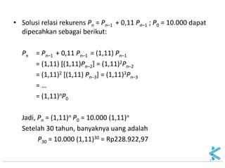 Matematika Diskrit - 05 rekursi dan relasi rekurens - 03 | PDF