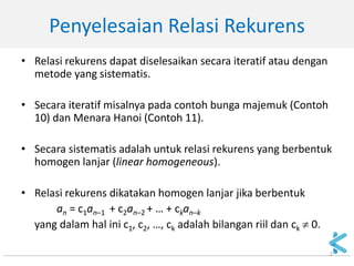 Matematika Diskrit - 05 rekursi dan relasi rekurens - 04 | PDF