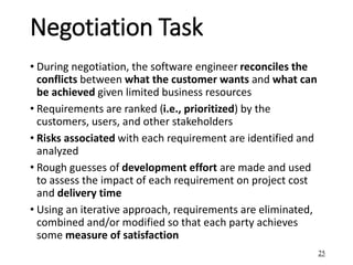Negotiation Engineering 05 REQUIREMENT ENGINEERING for students of | PPT