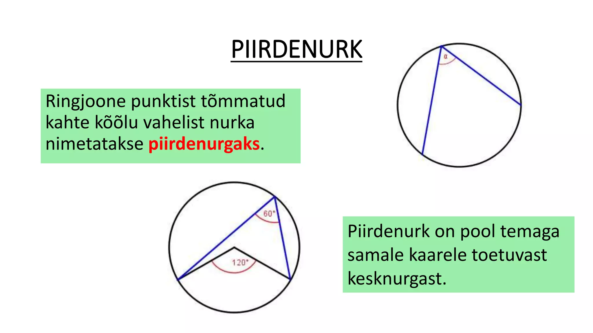 Ringi ja ringjoonega seotud mõisted | PPTX