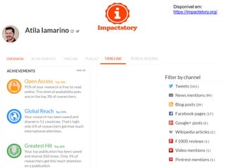 Disponível em:
https://impactstory.org/
 