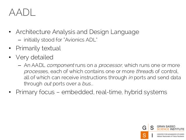 Architecture Design Language introduction to architectural languages Architecture Design Language introduction to architectural languages