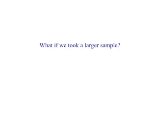 What if we took a larger sample?
 