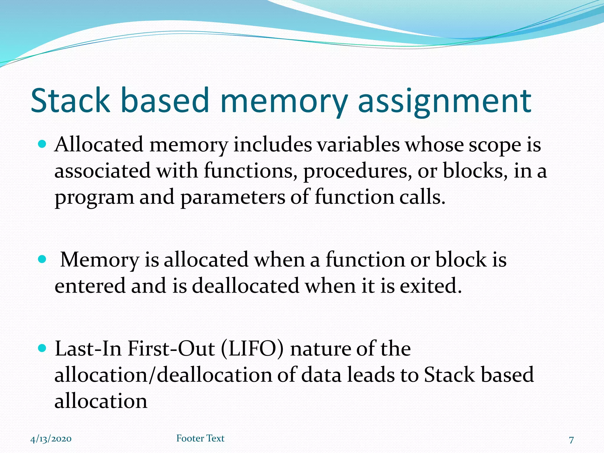 Memory Allocation to a process | PPTX