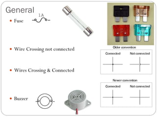 General Fuse Wire Crossing not connected Wires Crossing & Connected Buzzer 