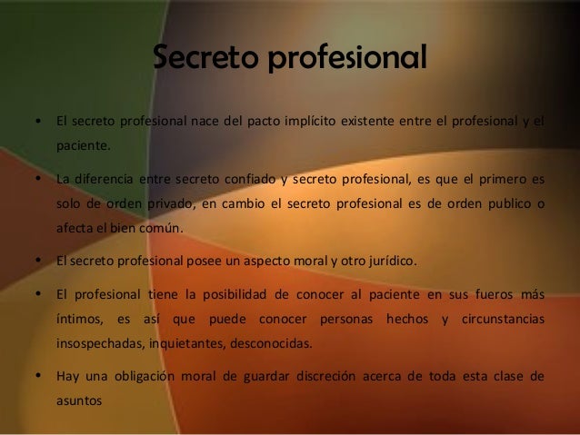 [05] secreto profesional