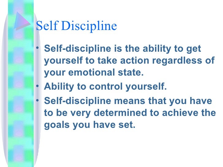 self discipline essay