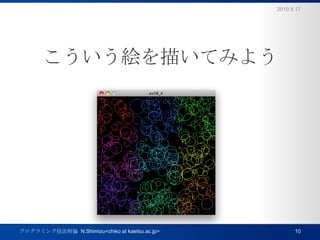 }褤Ƥߤ褦10ץߥ󥰼Փ  N.Shimizu<chiko at kaetsu.ac.jp>2010.5.17