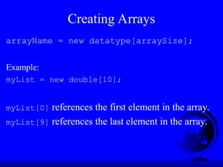 05slide_arrays_creation_searching_sorting.ppt | Free Download