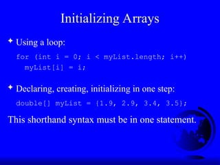 05slide_arrays_creation_searching_sorting.ppt | Free Download