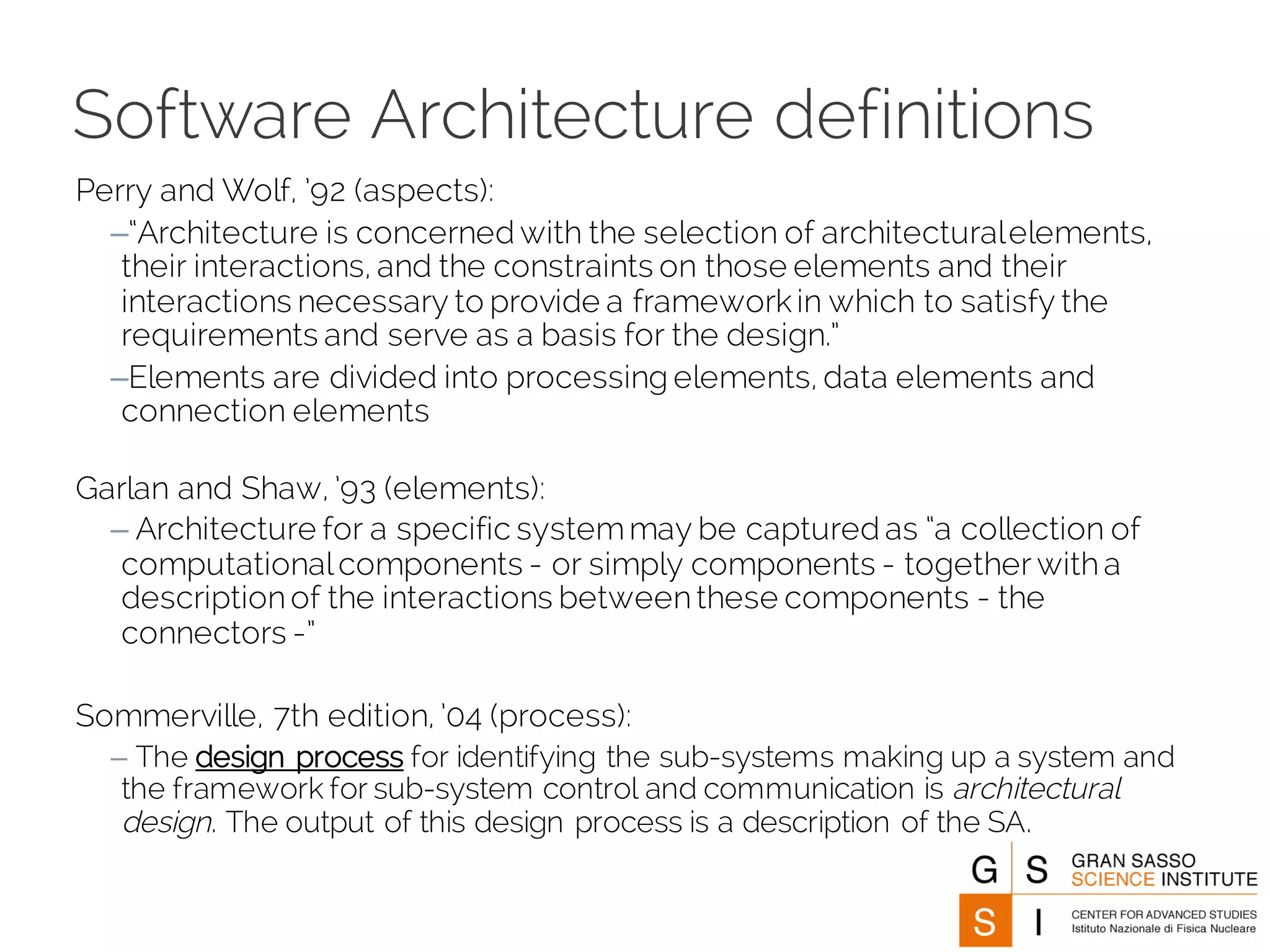 [2015/2016] Introduction to software architecture | PDF | Computing ...