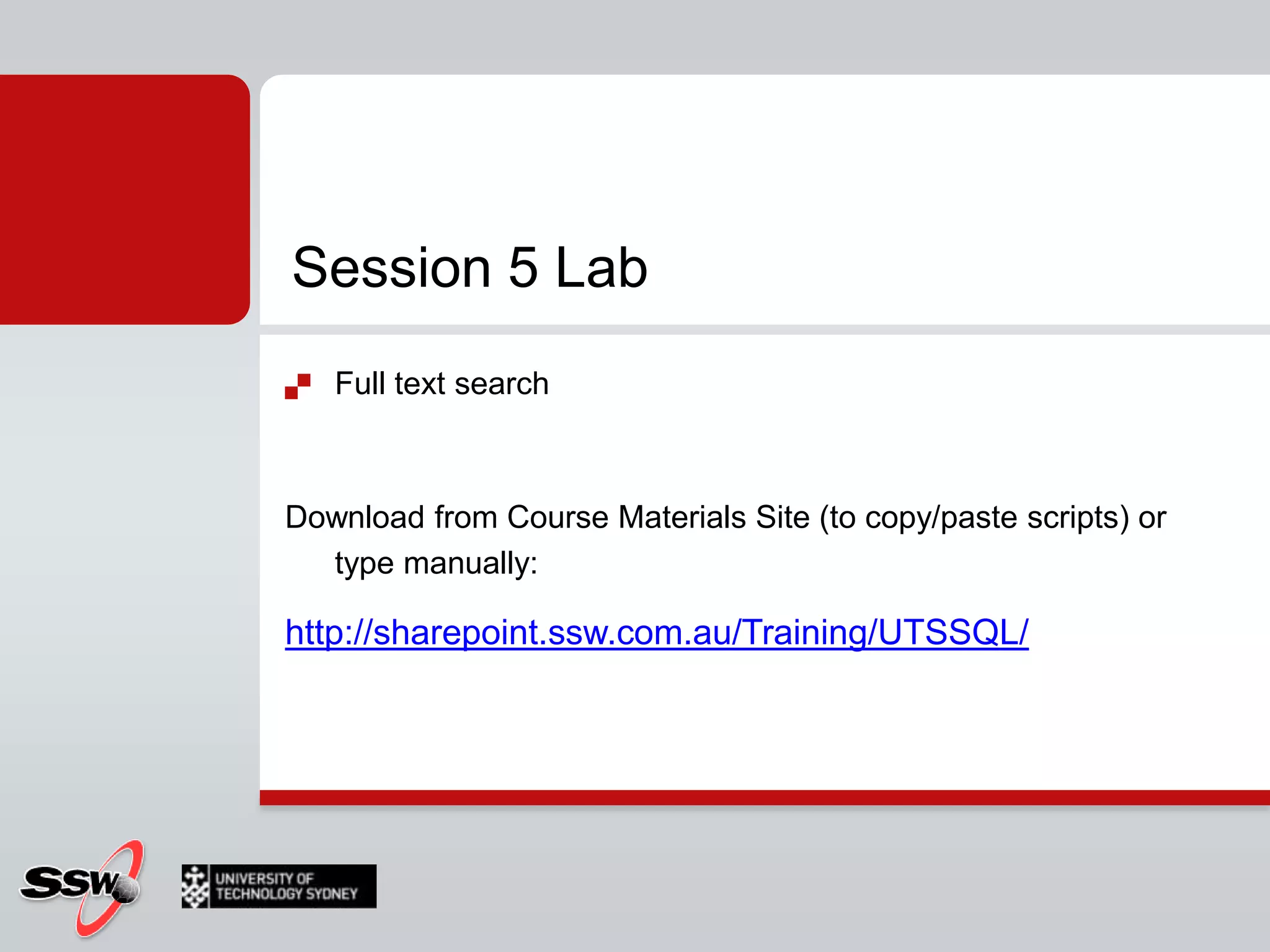 AdvantagesBacking up full text catalogsSQL 2005Included in SQL backups by defaultRetained on detach and re-attachOption in detach dialog to include keep the full text catalogIn SQL2008 you don’t have to worry about this