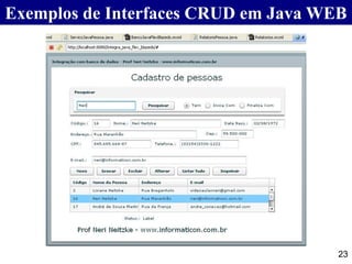 Exemplos de Interfaces CRUD em Java WEB
23
 