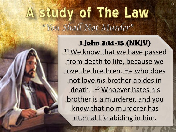 05 Study Of The Law Love Your Neighbor Murder Adultery