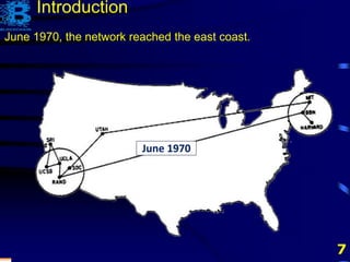 7
June 1970, the network reached the east coast.
June 1970
Introduction
 