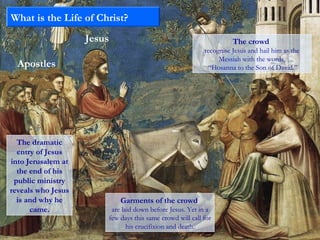 What is the Life of Christ?
The dramatic
entry of Jesus
into Jerusalem at
the end of his
public ministry
reveals who Jesus...