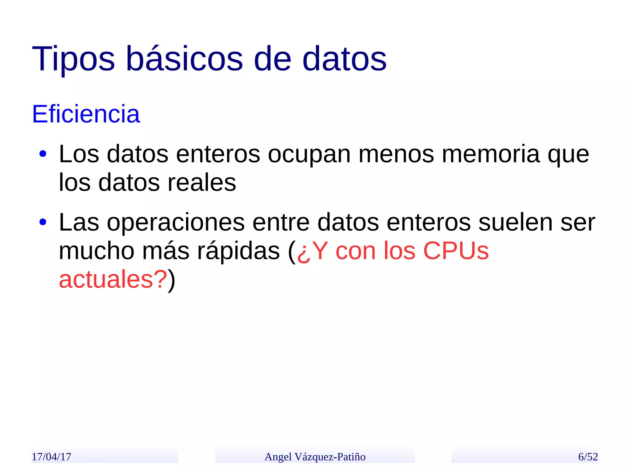 Programación 1: tipos básicos de datos en C | PDF | Programming ...