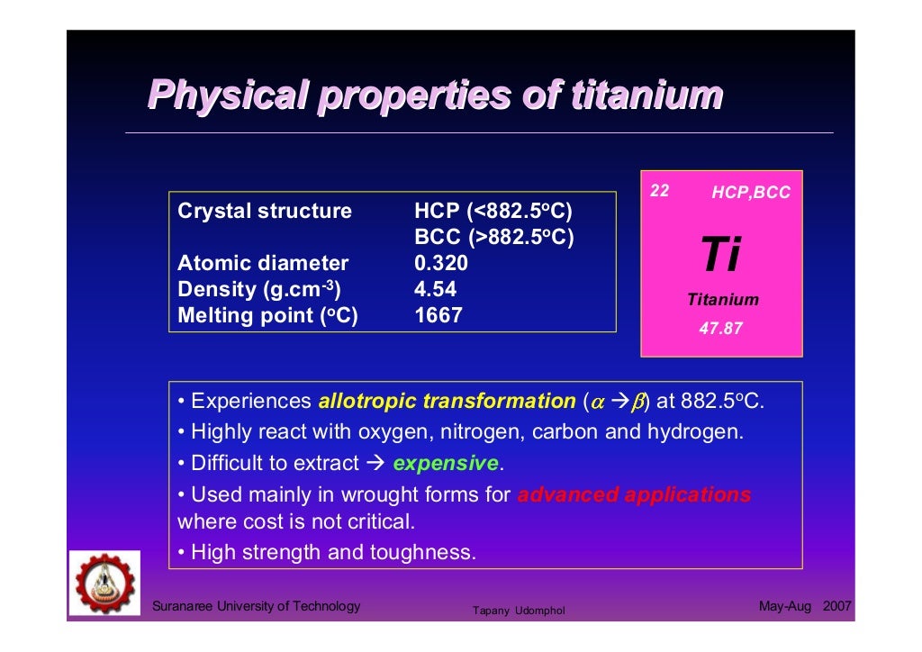 titanium and titanium alloys