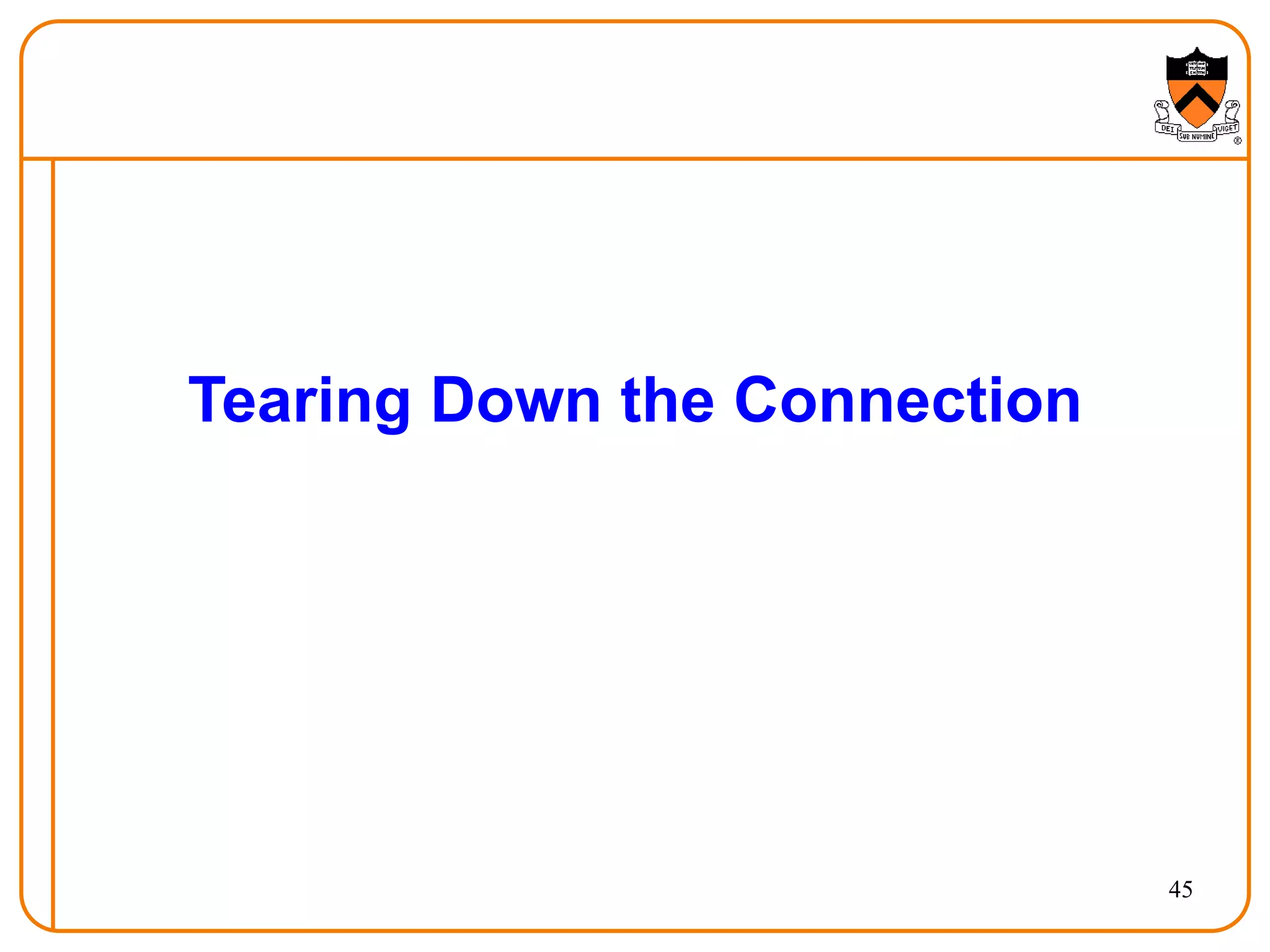 45
Tearing Down the Connection
 