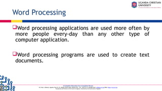 Comprehensive Introduction to Word Processing and File Management | PPTX