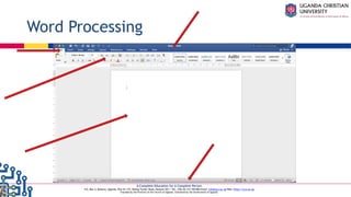 Comprehensive Introduction to Word Processing and File Management | PPTX