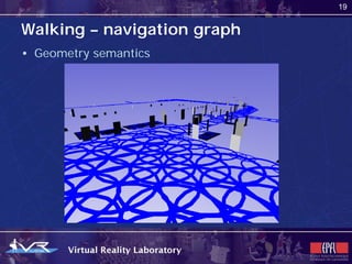 19


Walking – navigation graph
• Geometry semantics
 