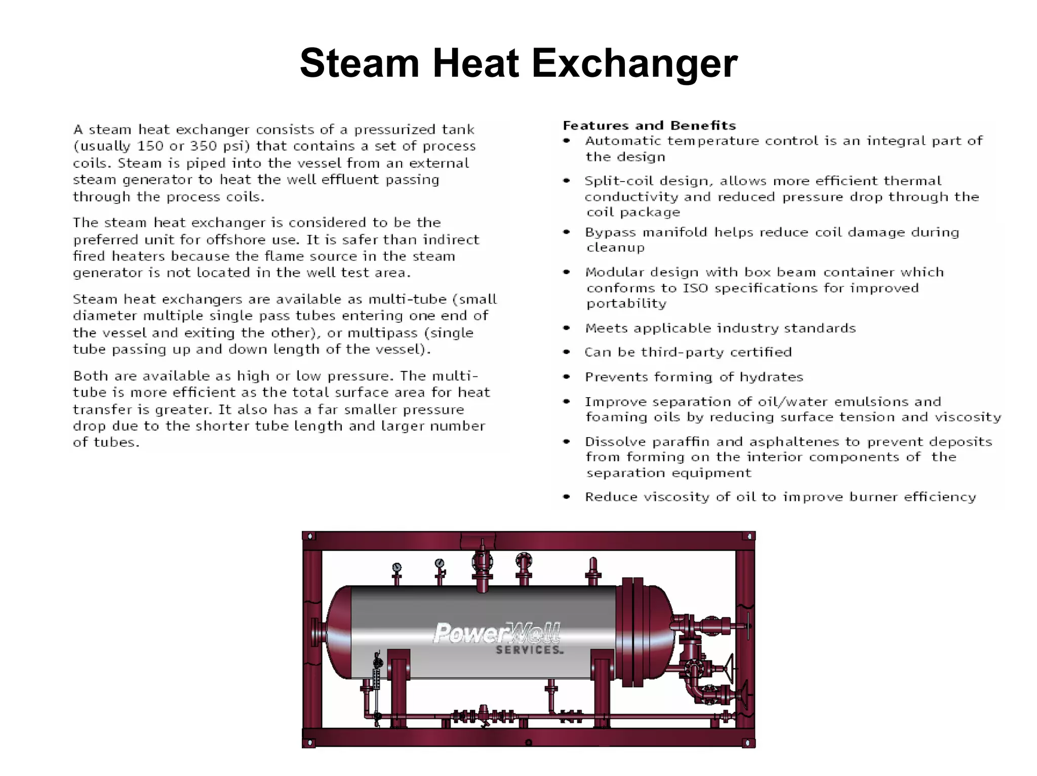 Steam Heat Exchanger
 