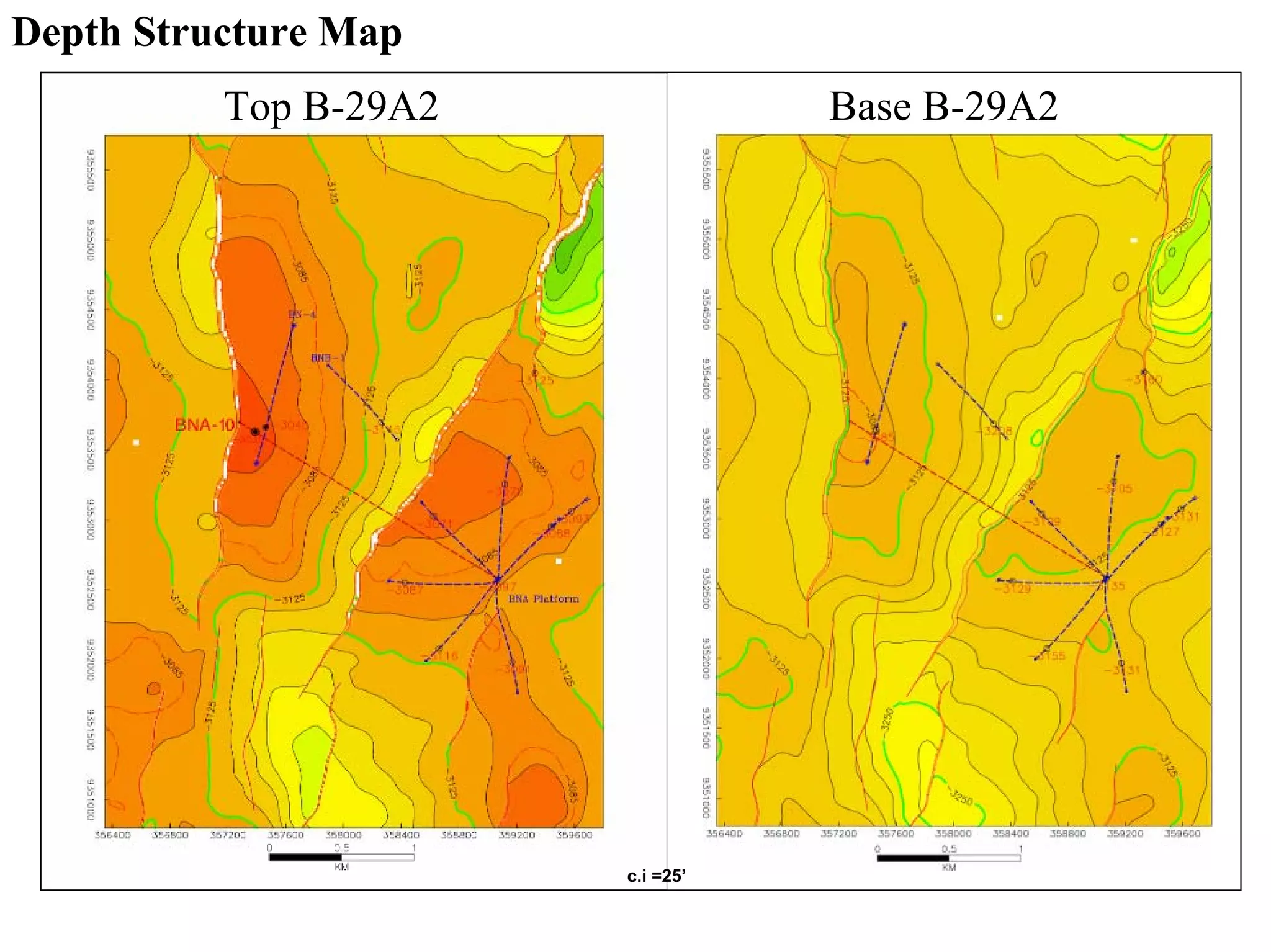 Depth Structure Map
Top B-29A2 Base B-29A2
c.i =25’
 