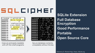 Protecting data on device with SQLCipher, Stephen Lombardo | PPTX