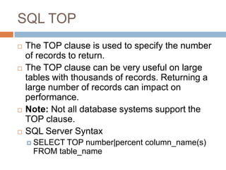 06.01 sql select distinct | PPT