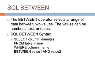 06.01 sql select distinct | PPTX