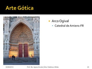  Arco Ogival
 Catedral de Amiens-FR
02/06/2014 Prof. Ms. Agnes Arruda | Arte, Estética e Mídia 22
 