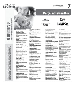 Diário Oficial
 GUARUJÁ
                                      quarta-feira
                                      6 de março de 2013
                                                           7
        Dia Internacional da Mulher
 