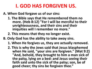 Forgiveness - Our Obligation