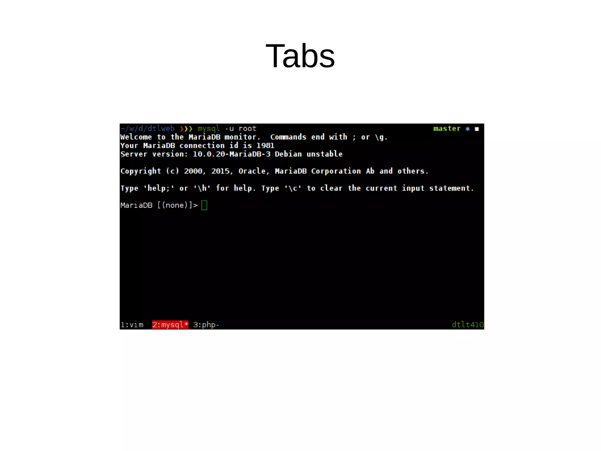 Tabs
 