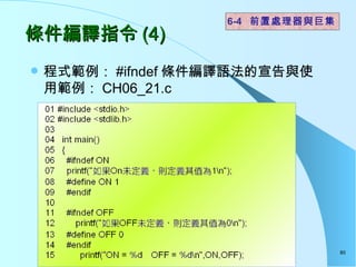 lgָ (4) ʽ #ifndef lgZcʹù CH06_21.c  6-4  ǰô޼ 