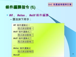 lgָ (6) #if  #else  #elif lg Zʾ  6-4  ǰô޼ 