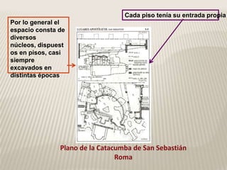 Cada piso tenía su entrada propia
Por lo general el
espacio consta de
diversos
núcleos, dispuest
os en pisos, casi
siempre
excavados en
distintas épocas
 