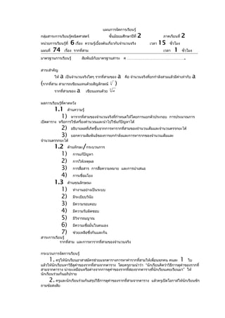 แผนการจัดการเรียนรู้
กลุ่มสาระการเรียนรู้คณิตศาสตร์                    ชั้นมัธยมศึกษาปีที่       2                ภาคเรียนที่   2
หน่วยการเรียนรู้ที่    6 เรื่อง   ความรู้เบื้องต้นเกี่ยวกับจำานวนจริง               เวลา   15    ชั่วโมง
แผนที่   74        เรื่อง รากที่สาม                                                          เวลา   1      ชั่วโมง

มาตรฐานการเรียนรู้            สัมพันธ์กับมาตรฐานสาระ ค ………………………………………                                      .
สาระสำาคัญ
         ให้   a   เป็นจำานวนจริงใดๆ รากที่สามของ              a    คือ จำานวนจริงที่ยกกำาลังสามแล้วมีค่าเท่ากับ     a
(รากที่สาม สามารถเขียนแทนด้วยสัญลักษณ์             3
                                                           )
         รากที่สามของ a
                                                  3
                         เขียนแทนด้วย                  a


ผลการเรียนรู้ที่คาดหวัง
         1.1 ด้านความรู้
           1) หารากที่สามของจำานวนจริงทีกำาหนดให้โดยการแยกตัวประกอบ
                                        ่                                                        การประมาณการ
เปิดตาราง หรือการใช้เครื่องคำานวณและนำาไปใช้แก้ปัญหาได้
               2)      อธิบายผลที่เกิดขึ้นจากการหารากที่สามของจำานวนเต็มและจำานวนตรรกยะได้
               3)      บอกความสัมพันธ์ของการยกกำาลังและการหารากของจำานวนเต็มและ
จำานวนตรรกยะได้
         1.2 ด้านทักษะ/กระบวนการ
           1) การแก้ปัญหา
           2) การให้เหตุผล
           3) การสื่อสาร การสื่อความหมาย                           และการนำาเสนอ
           4) การเชื่อมโยง
         1.3 ด้านคุณลักษณะ
           1) ทำางานอย่างเป็นระบบ
           2) มีระเบียบวินัย
           3) มีความรอบคอบ
           4) มีความรับผิดชอบ
           5) มีวิจารณญาณ
           6) มีความเชื่อมั่นในตนเอง
           7) ช่วยเหลือซึ่งกันและกัน
สาระการเรียนรู้
           รากที่สาม และการหารากที่สามของจำานวนจริง


กระบวนการจัดการเรียนรู้
     1.   ครูให้นักเรียนอาสาสมัครช่วยแจกตารางการหาค่ารากที่สามให้เพื่อนทุกคน คนละ          ใบ              1
แล้วให้นักเรียนหาวิธีดูคาของรากที่สามจากตาราง โดยครูถามนำาว่า “นักเรียนคิดว่าวิธีการดูค่าของรากที่
                        ่
สามจากตาราง น่าจะเหมือนหรือต่างจากการดูค่าของรากที่สองจากตารางที่นักเรียนเคยเรียนมา” ให้
นักเรียนร่วมกันอภิปราย
     2. ครูและนักเรียนร่วมกันสรุปวิธีการดูค่าของรากที่สามจากตาราง แล้วครูเปิดโอกาสให้นักเรียนซัก
ถามข้อสงสัย
 