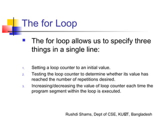 Lec 06. For Loop / Break / Continue | PPT