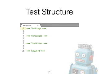 Test Structure
21
 